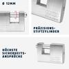 ABUS TITALIUM Padlock 82TI/70 - Monoblock Lock for Special Areas - with Thick Hardened Steel Shackle - 24673 - ABUS Security Level 6 - Silver view 3