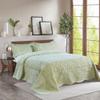 Home Soft Things Oversized King 4 Piece Faux Fur Quilted Tatami Bedspread Bedding Set, Soft Plush Warm Breathable Durable Quilt Coverlet Set with Matching Shams Pillows, 120" x 120", Light Green view 3