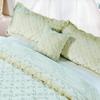 Home Soft Things Oversized King 4 Piece Faux Fur Quilted Tatami Bedspread Bedding Set, Soft Plush Warm Breathable Durable Quilt Coverlet Set with Matching Shams Pillows, 120" x 120", Light Green view 4