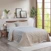 Home Soft Things Oversized King 4 Piece Faux Fur Quilted Tatami Bedspread Bedding Set, Soft Plush Warm Breathable Durable Quilt Coverlet Set with Matching Shams Pillows, 120" x 120", Taupe view 2
