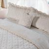 Home Soft Things Oversized King 4 Piece Faux Fur Quilted Tatami Bedspread Bedding Set, Soft Plush Warm Breathable Durable Quilt Coverlet Set with Matching Shams Pillows, 120" x 120", Taupe view 3