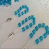 25 Pc Baptism Favors Mini Rosaries Turquoise with Silver Plated Accents/communion Favors Recuerditos De Bautismo/Christening Favors/Decenarios/ Decades/Finger Rosaries view 4