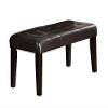 Brand New 48''x17''x19.5''h Bruce Rubber wood construction Bench with PU Seat Cushion view 1