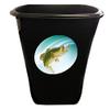 New Black Finish Trash Can Waste Basket featuring Bass Logo view 1