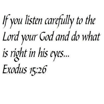 Tapestry Of Truth - Exodus 15:26 - TOT4519 - Wall and Home Scripture, Lettering, Quotes, Images, Stickers, Decals, Art, and More! - If You Listen Carefully to the Lord Your God and do What is righ...