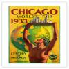 1933 Chicago Worlds Fair - Century of Progress - Santa Fe Railroad - Vintage Railroad Travel Poster by Hernando Villa c.1933 - Fine Art Matte Paper Print (Unframed) 20x26in view 1