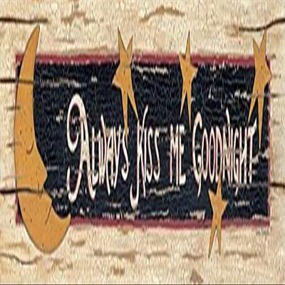 Buyartforless Always Kiss Me Goodnight by Linda Spivey 30x8 Art Print Country Stars and Crescent Moon