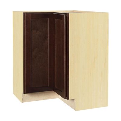 HAMPTON BAY KBLS36-SJM Rsi Home Products Shaker Corner Base Cabinet with Lazy Susan, Java
