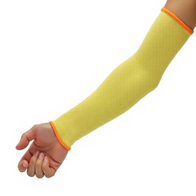 G & F 58126-6 100% Kevlar 18-Inch Cut Resistant Knit Sleeve without Thumb Hole, Yellow, Sold by 6-piece pack