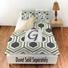 Manual Woodworkers & Weavers Pillow Sham, Standard, Monogrammed Letter G, Grey Honeycomb view 2