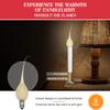 Creative Hobbies Country Style Incandescent Silicone Dipped Candle Light Bulbs (Pkg of 10 Bulbs) ~ 5 Watt Pearlized Silicone, Gold Glow view 2