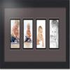 ArtToFrames Collage Photo Frame Double Mat with 4-3x5 Openings with Satin Black Frame and Chestnut mat. view 1