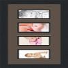 ArtToFrames Collage Photo Frame Double Mat with 4-3x5 Openings with Satin Black Frame and Chestnut mat. view 3