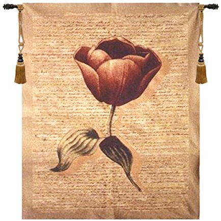 Flanders Poppies II European Tapestry - 56 in. x 76 in. SoftCottonChenille by Charlotte Home Furnishings