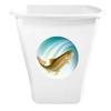 The Furniture Cove 5.5 Gallon Trash Can White Plastic Finish Waste Basket Featuring Your Choice of a Novelty Themed Logo (Trout) view 1