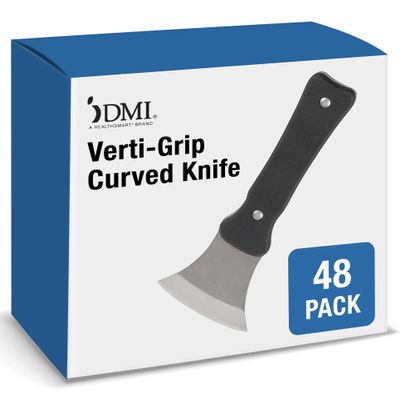 DMI Steak Knife, Rocker Knife, Curved Knife, Verti Grip Kitchen and Dinner Steak Knife for Ease of Chopping or Limited Hand Strength, Dishwasher Safe, Stainless Steel Blade