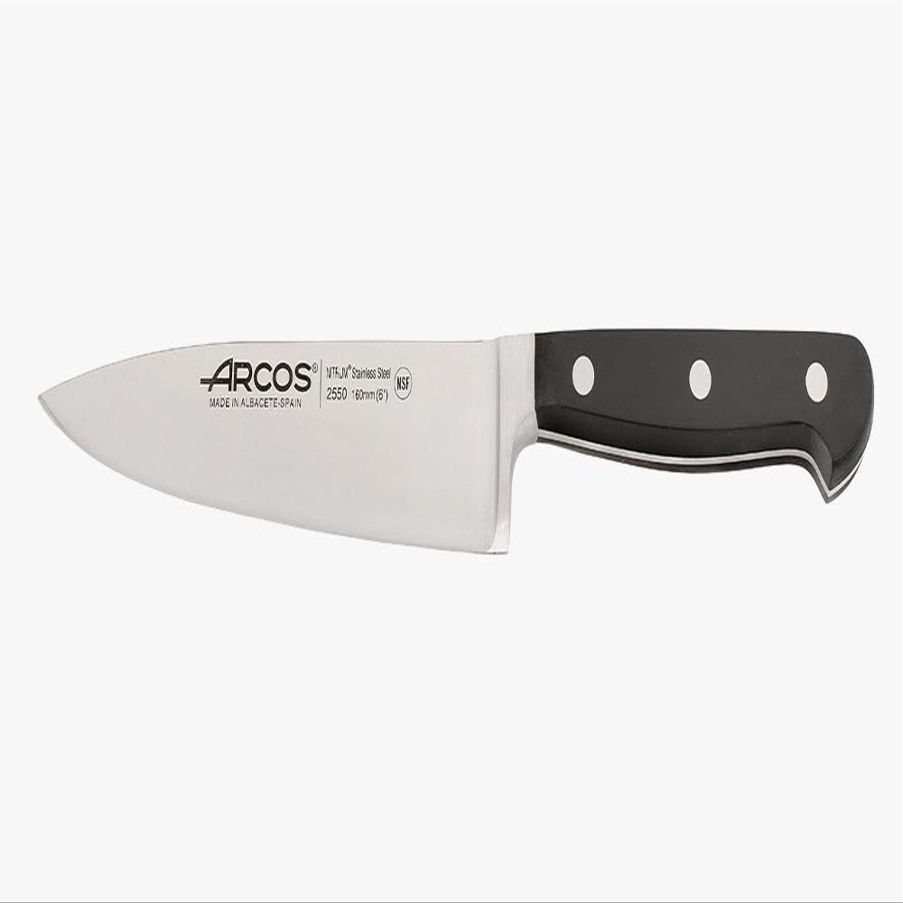 ARCOS Series Clasica-Chef Knife-Blade Nitrum Forged Stainless Steel 160 mm (6.30 Inches) -Handle polyoxymethylene (pom) Black Colour, 18/8, 37 x 7,5 x 3 cm