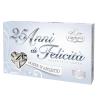 25th Anniversary Silver Confetti - Jordan Almonds Gift Box - Imported from Italy, 500 Grams view 1