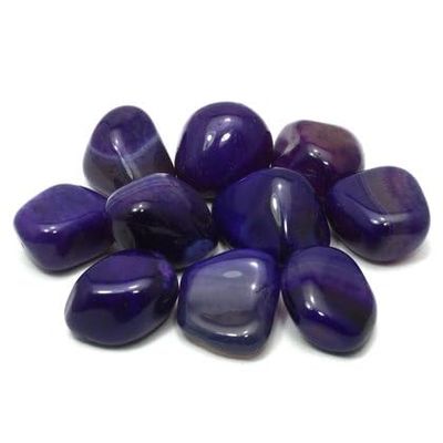 Purple Agate Tumble Stones (20-25mm) - Pack of 5