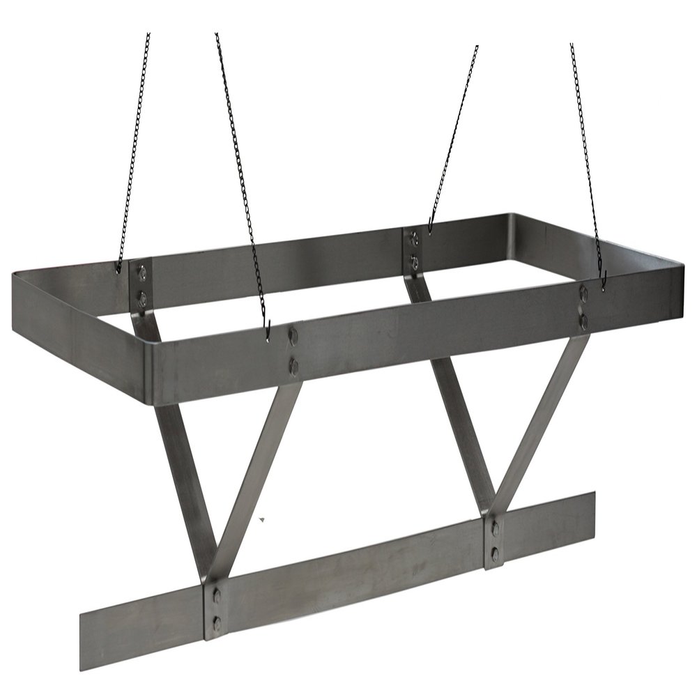 GSW Stainless Steel Commercial Celling Mount Pot Rack 22"W x 48"L x 12"H ETL Certified PR-CM4