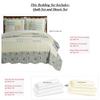 7- Pcs Bed Spread Set- Queen -Annabel-Printed Quilted Wrinkle-Free Microfiber Includes 3-Pcs Coverlets Set and 4-Pcs Sheet Set view 2