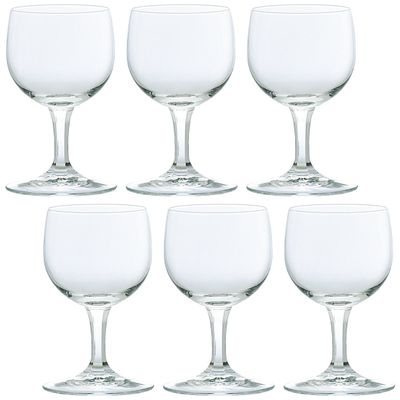 ADERIA L-6831 Wine Glass, 8.1 fl oz (220 ml), A-Line Wine Glass, Set of 6, Made in Japan