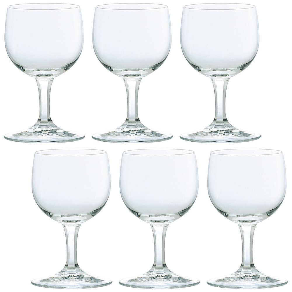 ADERIA L-6831 Wine Glass, 8.1 fl oz (220 ml), A-Line Wine Glass, Set of 6, Made in Japan