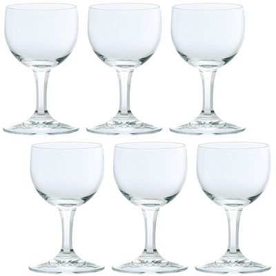 ADERIA L-6830 Wine Glass, 6.1 fl oz (180 ml), A-Line Wine Glass, Set of 6, Made in Japan