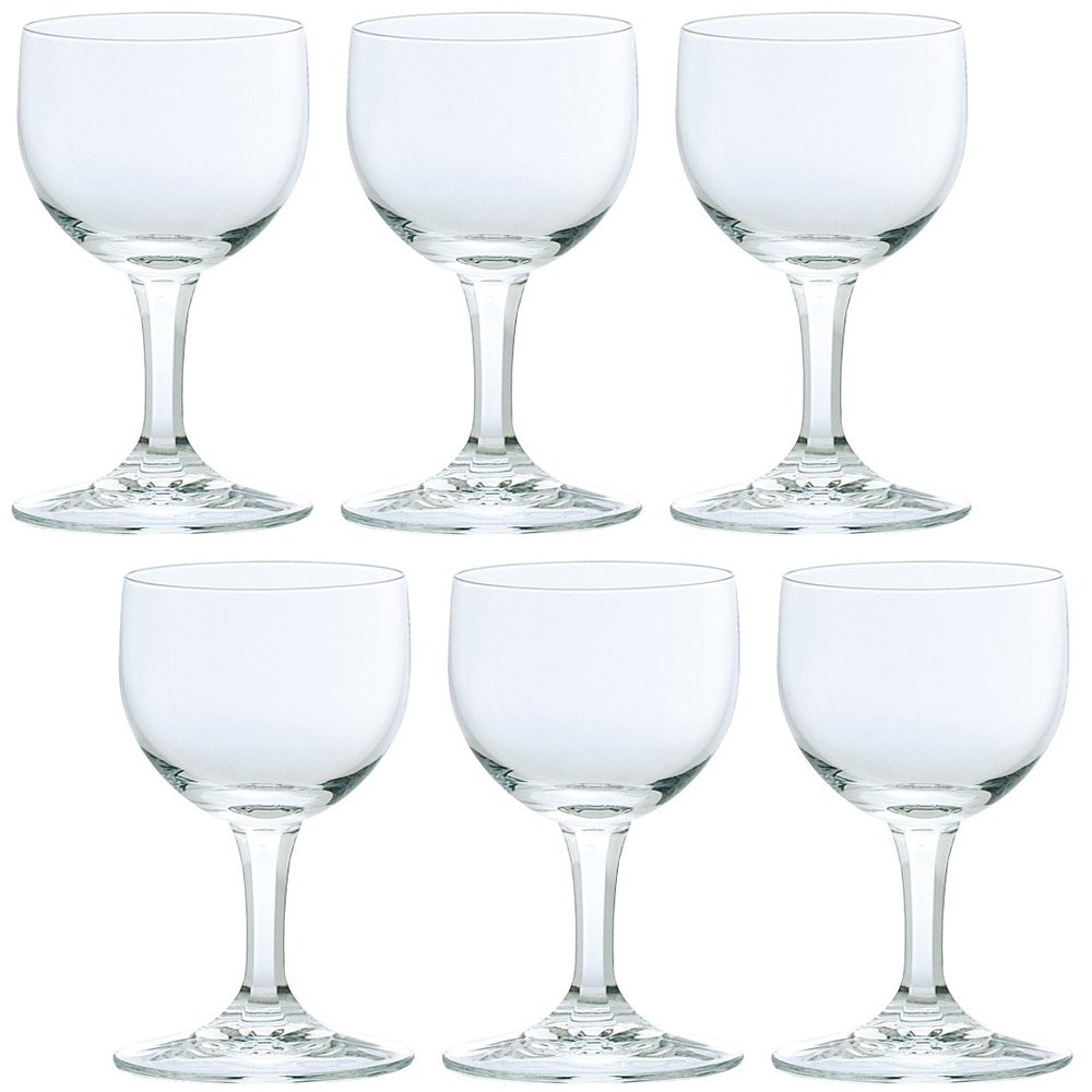 ADERIA L-6830 Wine Glass, 6.1 fl oz (180 ml), A-Line Wine Glass, Set of 6, Made in Japan
