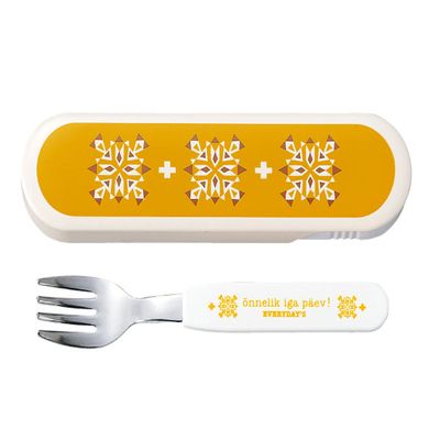 Picnic 400675303 Cute Fork & Case, Latvia Flower