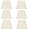 Upgradelights White Silk Empire Clip On Chandelier Lampshades (Set of 6) 3.5x6x4.5 view 1