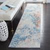 SAFAVIEH Tulum Collection Runner Rug - 2' x 9', Ivory & Dark Blue, Modern Abstract Design, Non-Shedding & Easy to Clean, Ideal for Living Room, Hallway, Foyer, Entryway, Bedroom (TUL237A) view 1