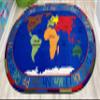 KIDCARPET.COM All Around The World Map Rug, 7'6" x 12' Oval, Multicolored view 4