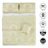 Home Soft Things Damask 4 Piece Bedspread Set, Scalloped Edge Quilt Coverlet Comforter Prewashed Bedding Set, Matelasse Embossed Floral Solid Pattern, Yellowish Green Oversize Queen(110" x 120") view 4