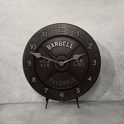 Barbell Wall Clock | Ultra Quiet Quartz Mechanism | Hand Made in USA Beautiful Crisp Lasting Color | Comes in 8 Sizes | 36-Inch