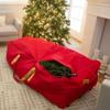 Simplify Christmas Tree Storage Bag | Holds Artificial Trees up to 11 Feet Tall | Holiday Decorations Organizer | Wheeled | Collapsible Duffle | Red view 2
