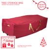 Simplify Christmas Tree Storage Bag | Holds Artificial Trees up to 11 Feet Tall | Holiday Decorations Organizer | Wheeled | Collapsible Duffle | Red view 3