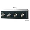 3M Command HOM18SES Decorative Key Rail, 8w x 1 1/2d x 2 1/8h, Black/Silver, 4 Hooks/Pack view 3