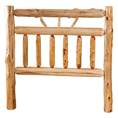 Furniture Barn USA-Rustic Twin Size Wagon Wheel Headboard ONLY- Red Cedar Log-Amish Made in USA