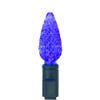 Vickerman 100 Light C6 LED Light Set Blue Lights on Green Wire view 2