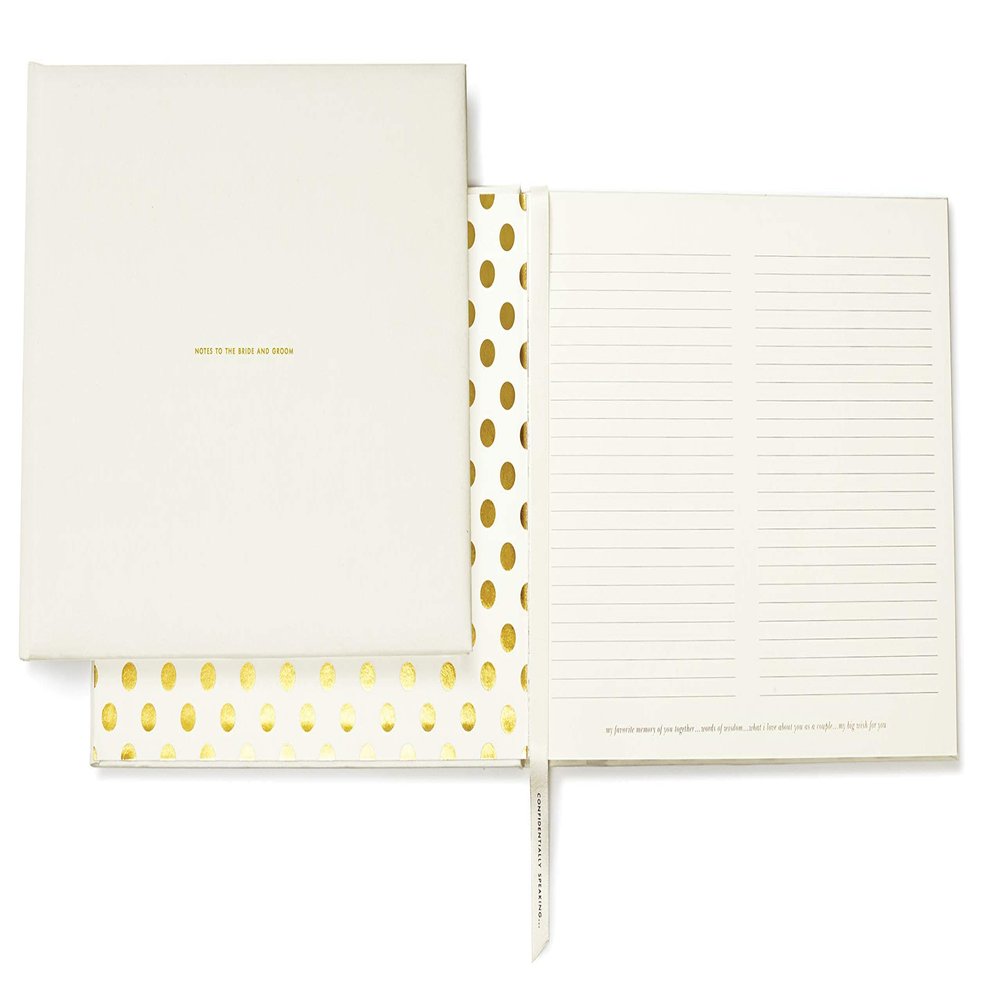 Kate Spade New York Wedding Mr and Mrs Guest Book, Gold Dots