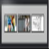 ArtToFrames Collage Photo Frame Double Mat with 3-4x10 Openings with Satin Black Frame and TV Grey mat. view 1
