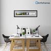 ArtToFrames Collage Photo Frame Double Mat with 3-4x10 Openings with Satin Black Frame and TV Grey mat. view 2