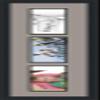 ArtToFrames Collage Photo Frame Double Mat with 3-4x10 Openings with Satin Black Frame and TV Grey mat. view 3