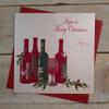 WHITE COTTON CARDS Have a Merry Christmas Handmade Wine Card view 1