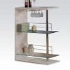 Acme Chic Modern White & Chrome Finish Bar table view 1