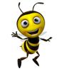 Wallmonkeys WM183100 Bee Peel and Stick Wall Decals, 18" H x 18" W-Small view 2