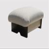 KR Ideas Regular Padded Foot Stool - Various Fabrics and Stains (Made in The USA) (Winter Field, Chic Stain, 7" Tall) view 1