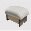 KR Ideas Regular Padded Foot Stool - Various Fabrics and Stains (Made in The USA) (Winter Field, Chic Stain, 7" Tall) view 4