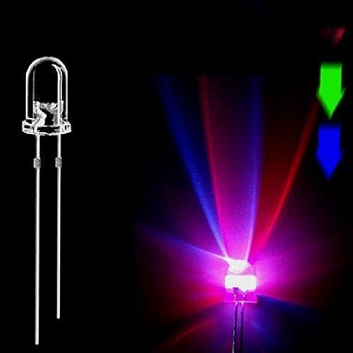 50pcs x 5mm Slow RGB LED Light 5mm Change Color Slow RGB led Light Red Green Blue Rainbow led